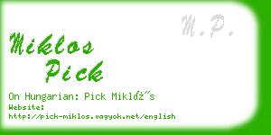 miklos pick business card